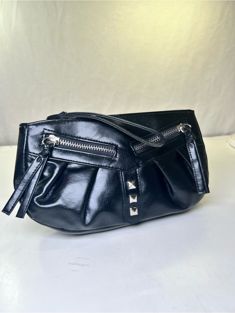 Avril Lavigne Black Star Perfume Promo Studded Zipper Clutch Wristlet Bag Y2K